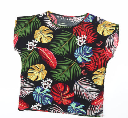 SHEIN Shien Womens Multicoloured Floral  Basic Blouse Size L