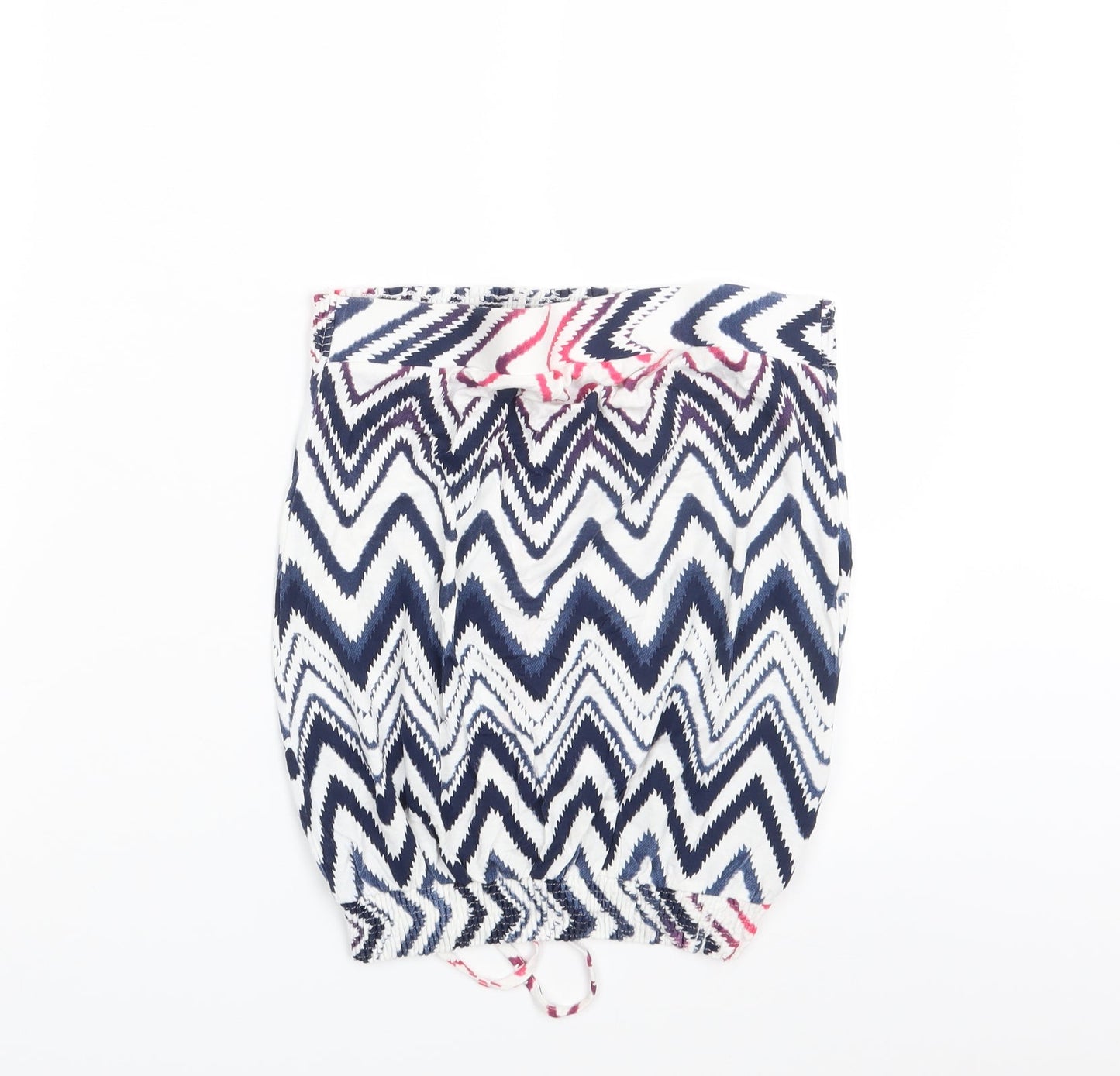 NEXT Womens White Geometric  Basic T-Shirt Size 10