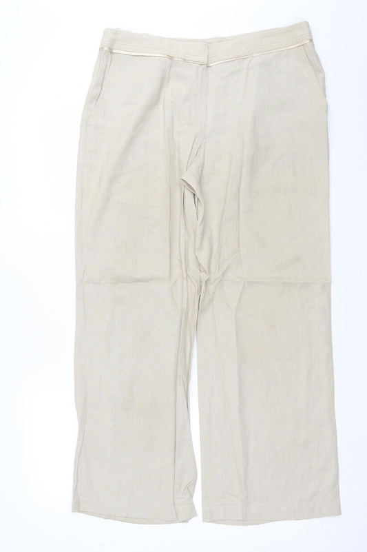 Marks and Spencer Womens Beige   Trousers  Size 14 L29 in