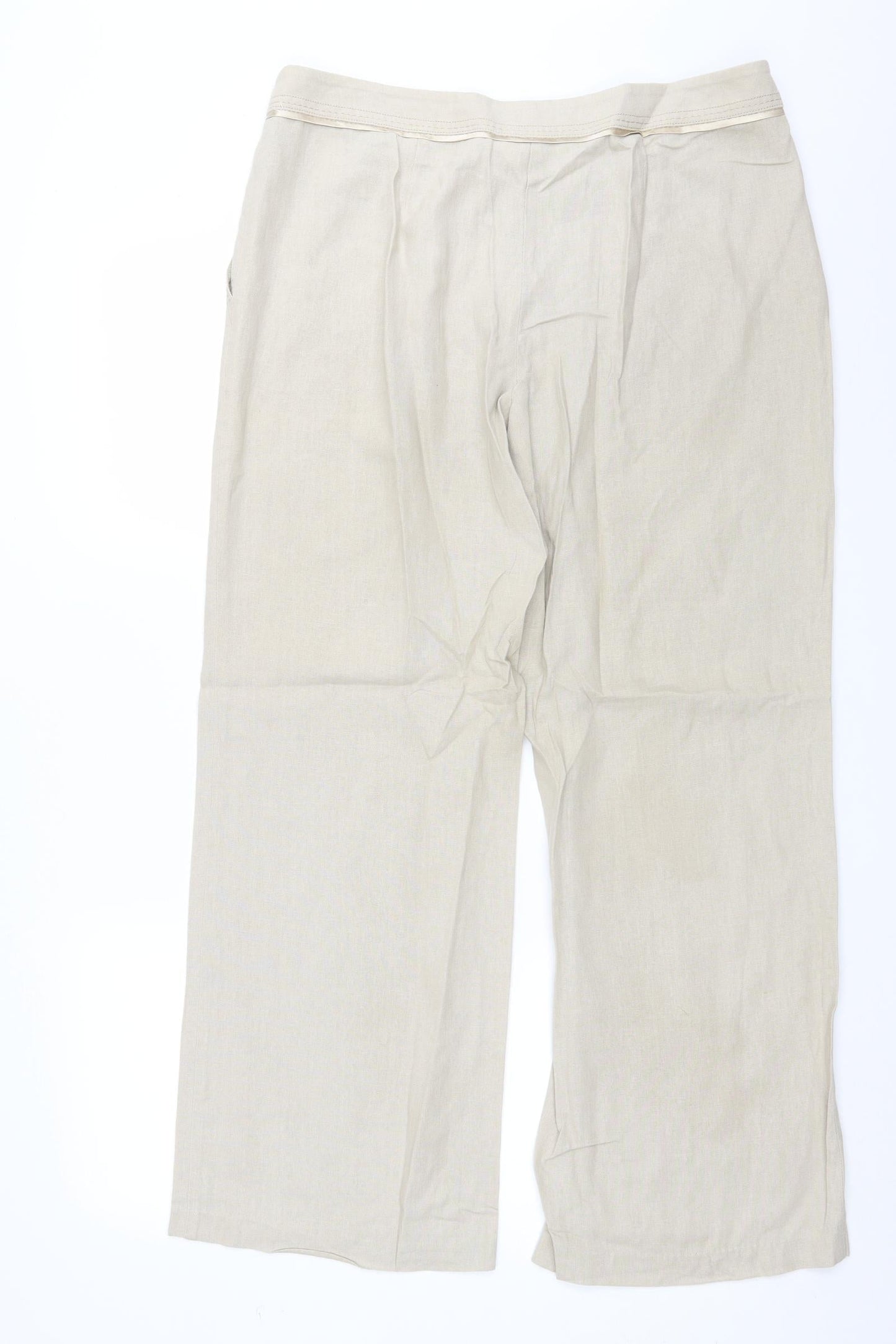 Marks and Spencer Womens Beige   Trousers  Size 14 L29 in