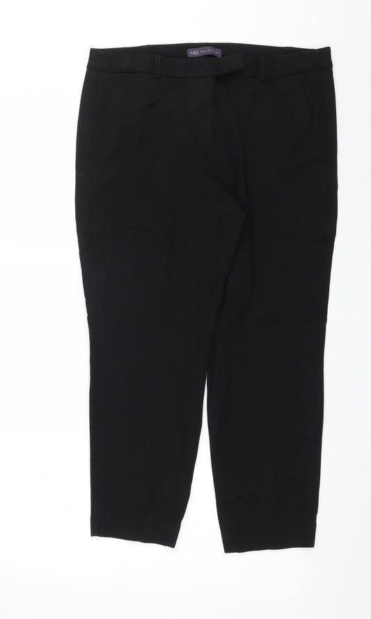Marks and Spencer Womens Black   Trousers  Size 14 L24 in