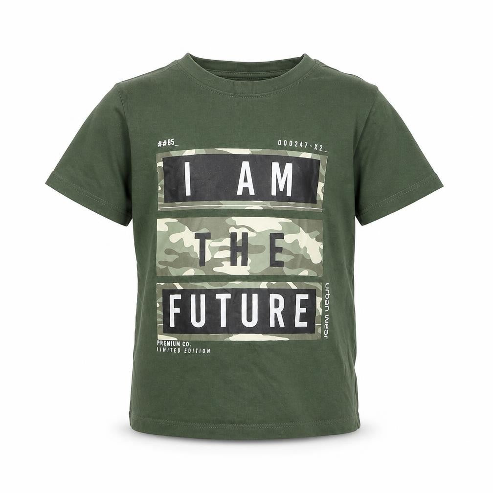 Primark Boys Green   Basic T-Shirt Size 3-4 Years