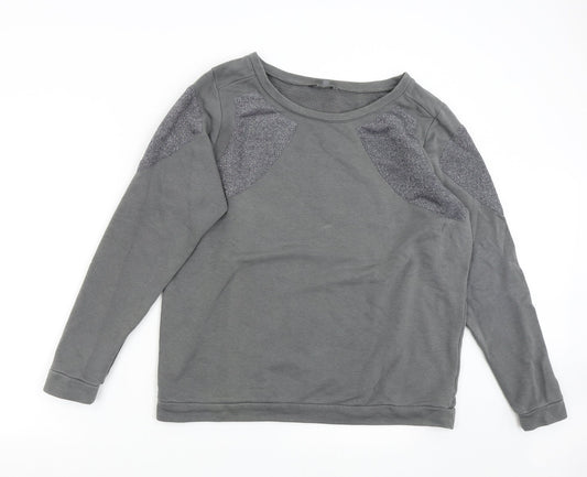 M&S Womens Grey   Pullover Sweatshirt Size 10