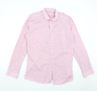 Preloved NEXT Mens Pink    Button-Up Size 16.5 - Front