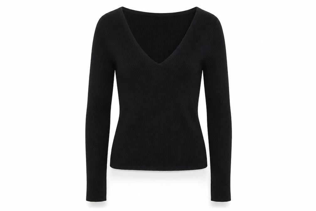 H&M Girls Black  Knit Pullover Jumper Size S
