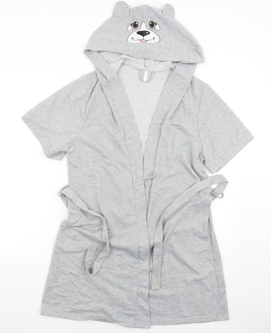 MRP Womens Grey Solid   Robe Size 12