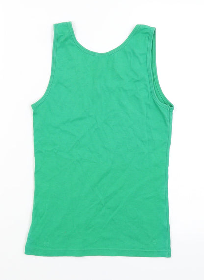 Preloved Hot Options Womens Green   Basic Tank Size 12 - Back