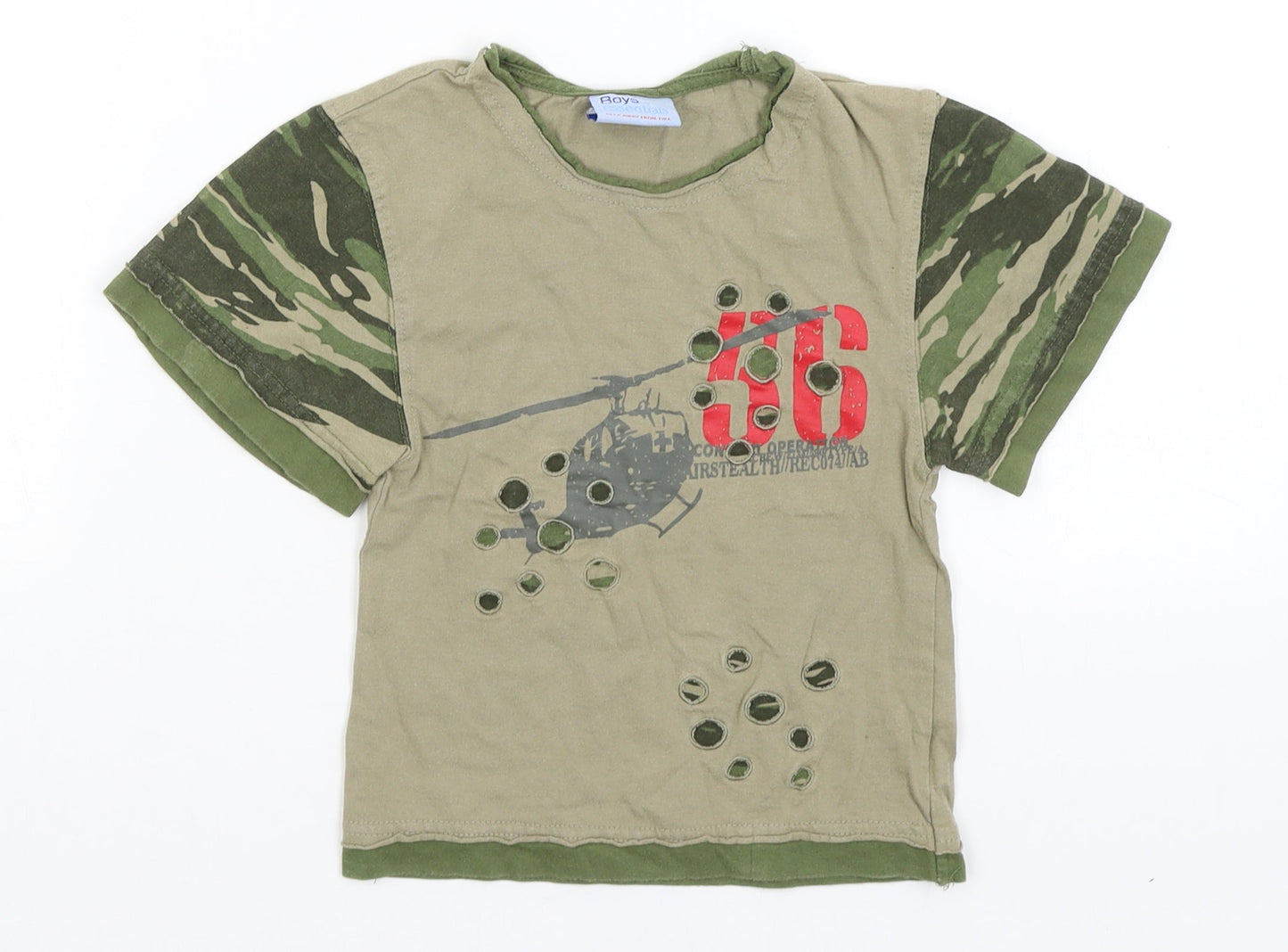 Boys Essentials Boys Green   Basic T-Shirt Size 4-5 Years