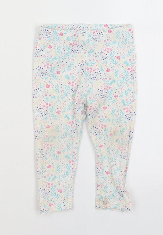 Sergeant Major Baby White Floral  Capri Trousers Size 18 Months