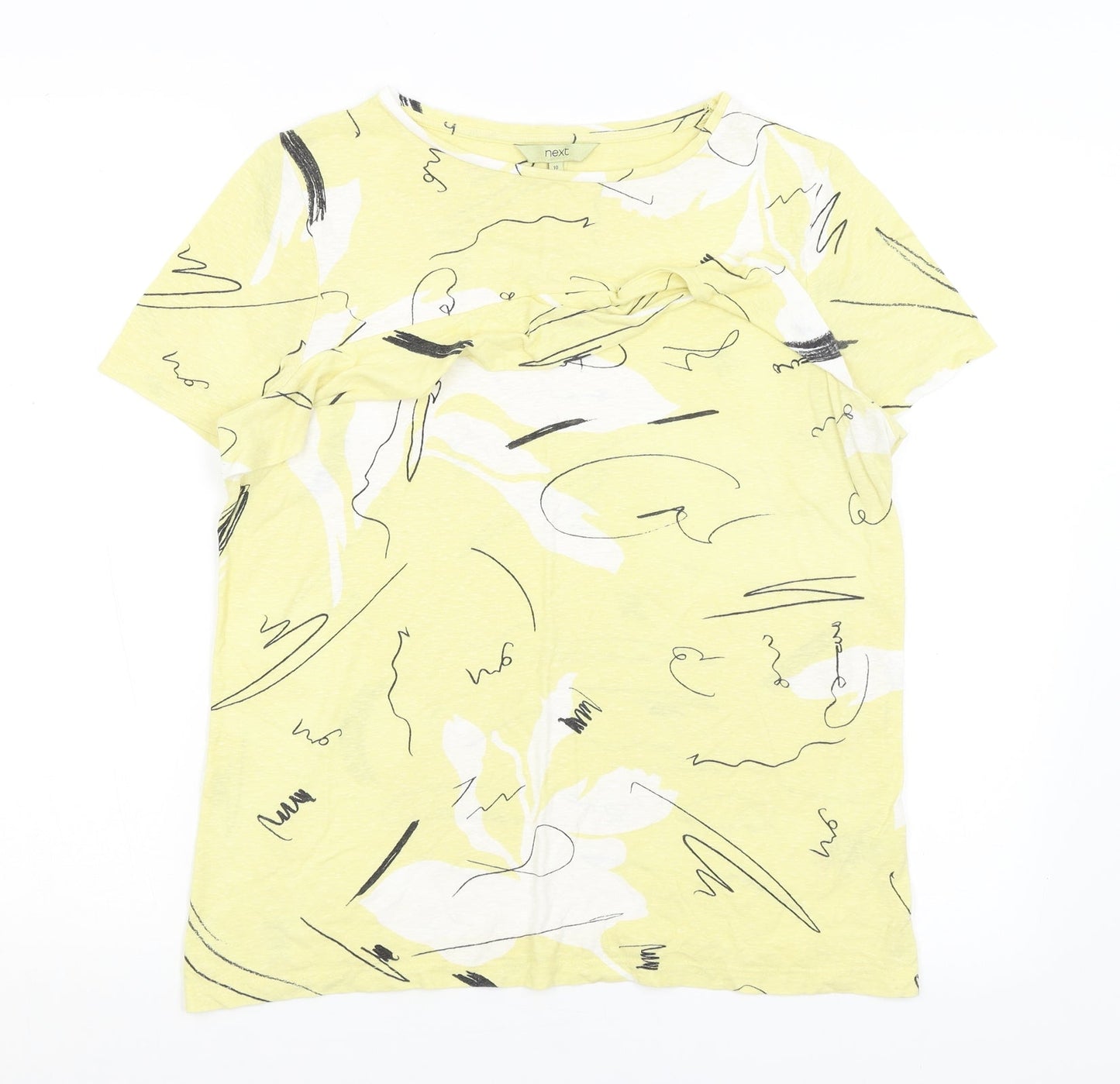 NEXT Womens Yellow   Basic T-Shirt Size 10