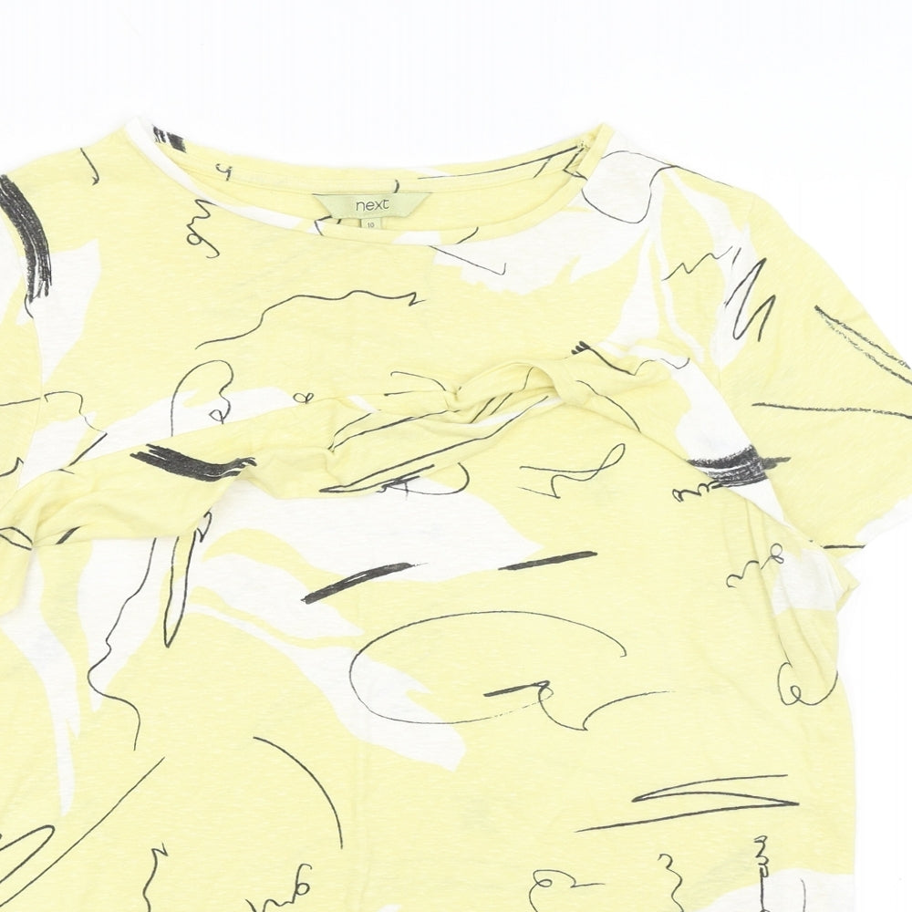 NEXT Womens Yellow   Basic T-Shirt Size 10