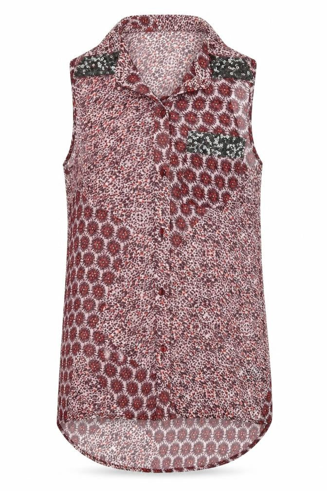 NEXT Womens Red   Basic Button-Up Size 10