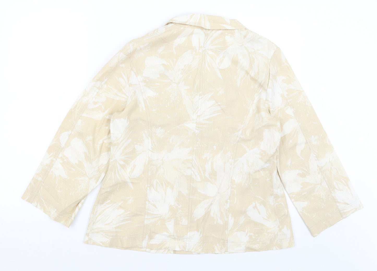 Mandy Marsh Womens Beige   Jacket Blazer Size 14