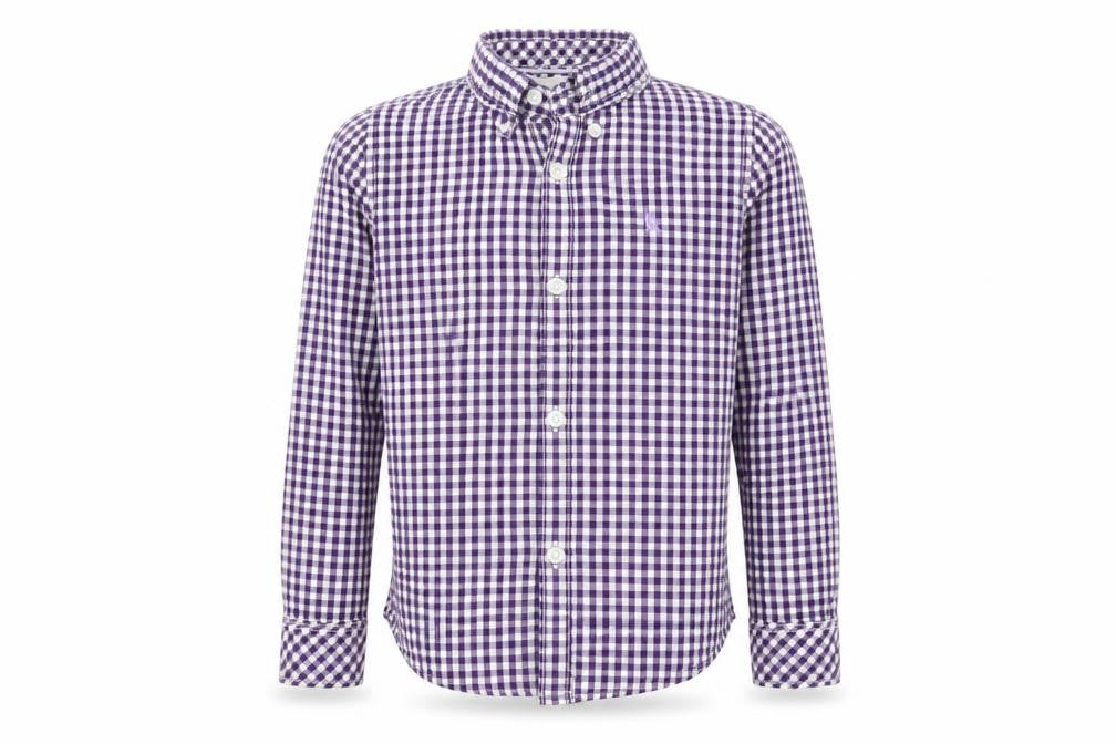 H&M Boys Blue Check  Basic Button-Up Size 5-6 Years