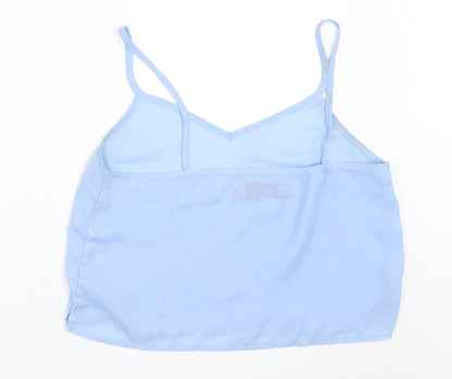 Preloved Boohoo Womens Blue   Cropped Blouse Size 10 - Back