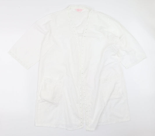 Primark Womens White Solid  Top Robe Size 8