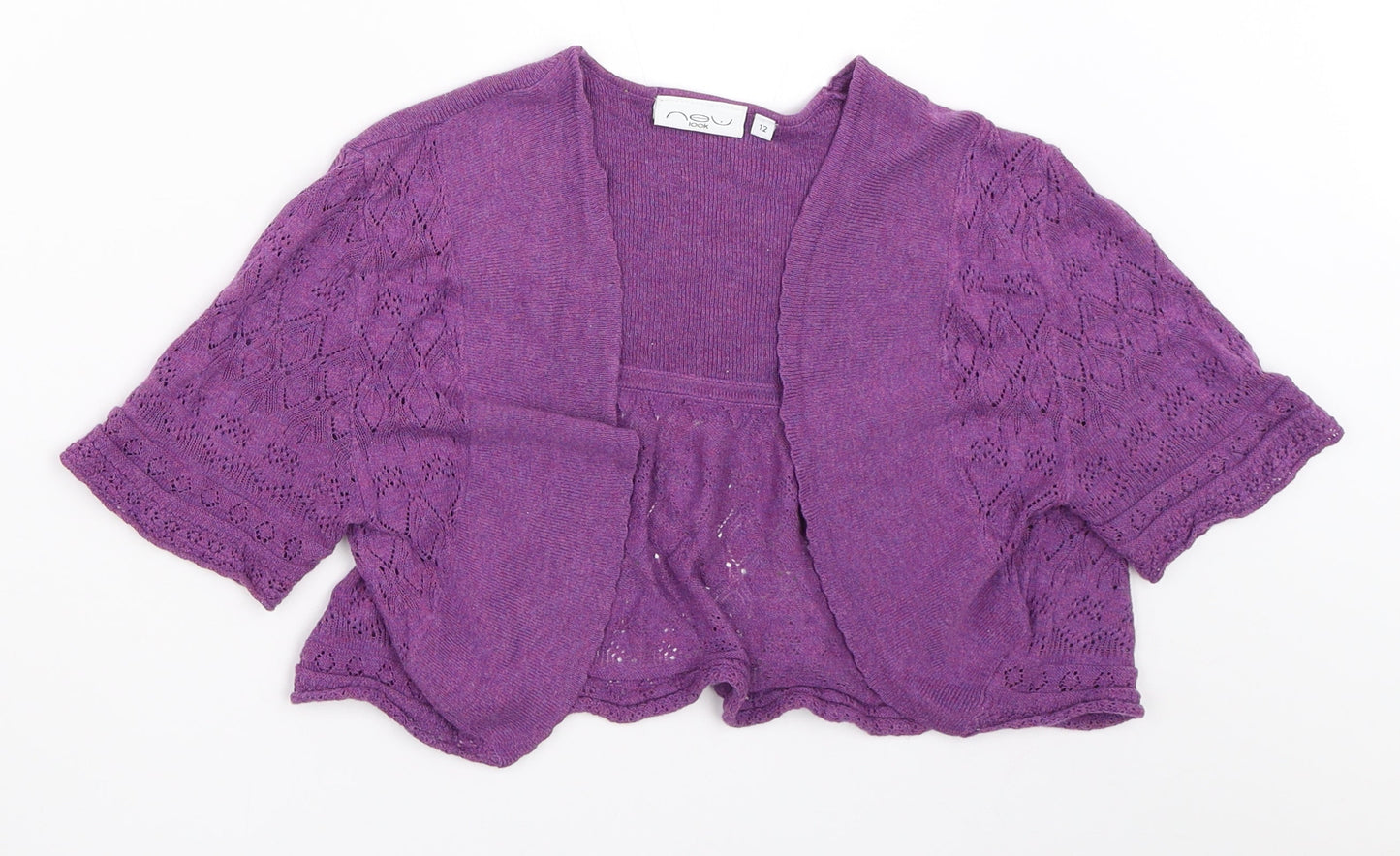 New Look Womens Purple   Cardigan Jumper Size 12