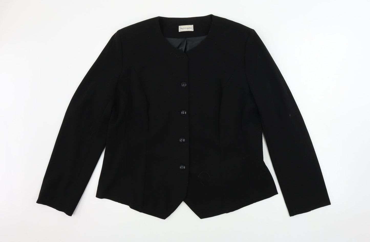 Nightingales  Womens Black   Jacket Blazer Size 16