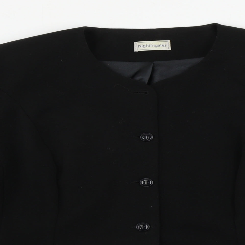 Nightingales  Womens Black   Jacket Blazer Size 16