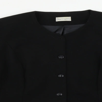 Nightingales  Womens Black   Jacket Blazer Size 16