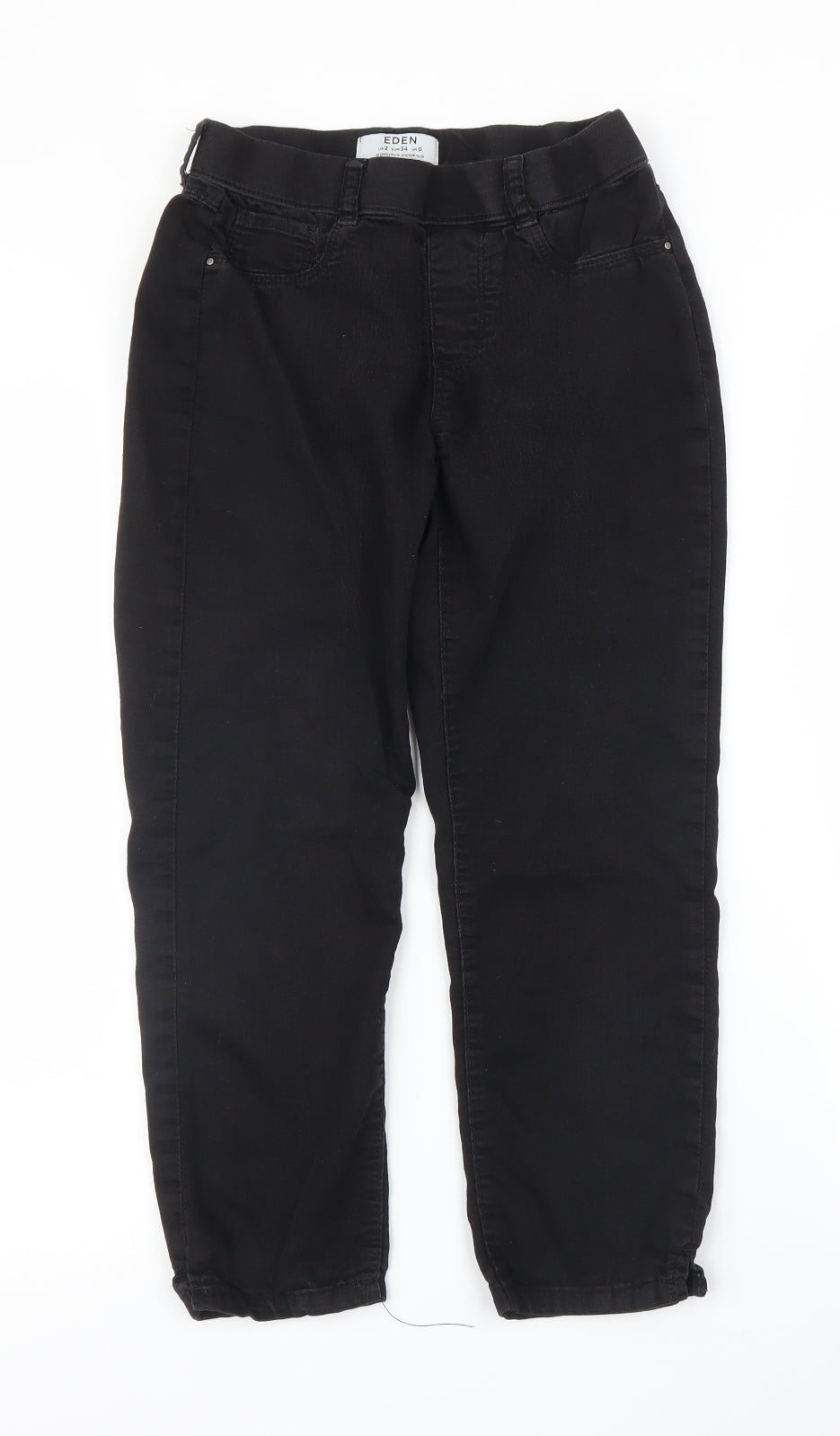 Dorothy Perkins Womens Black  Denim Capri Trousers Size 6 L20 in