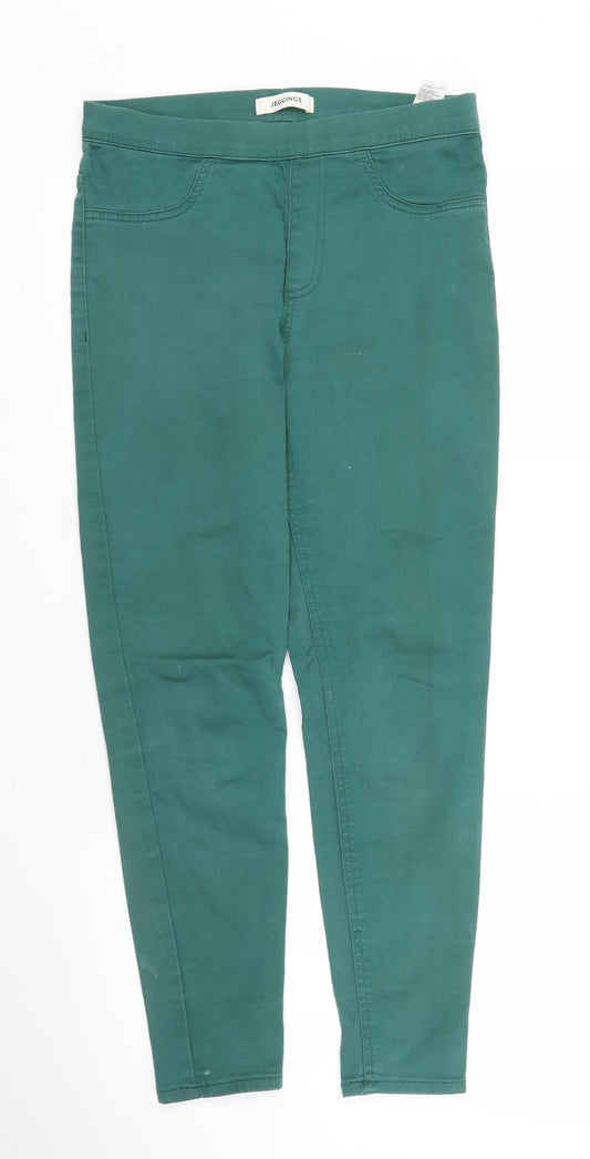 M&S Womens Green   Capri Trousers Size 10 L24 in