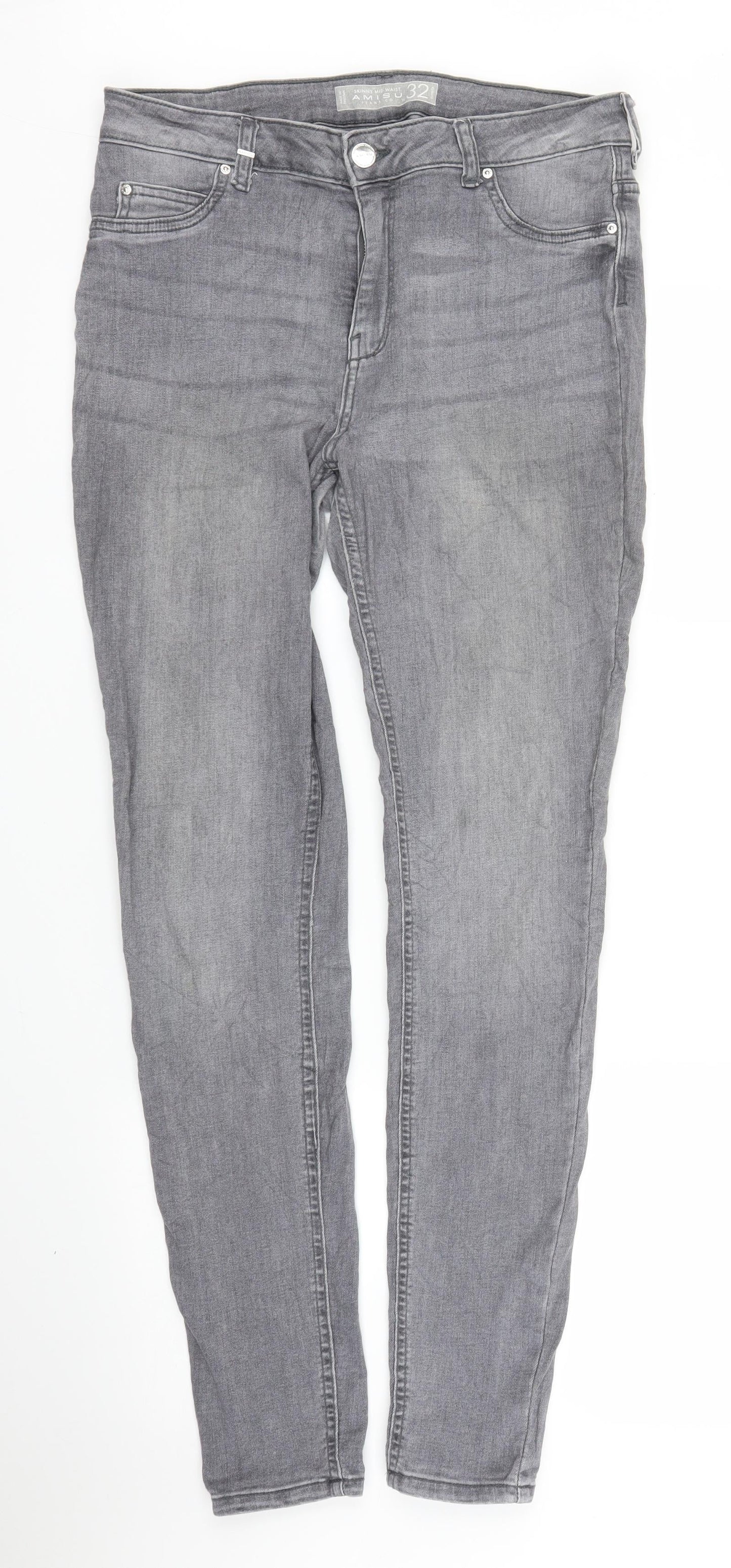 Amisu Womens Grey  Denim Jegging Jeans Size 32 in L29 in
