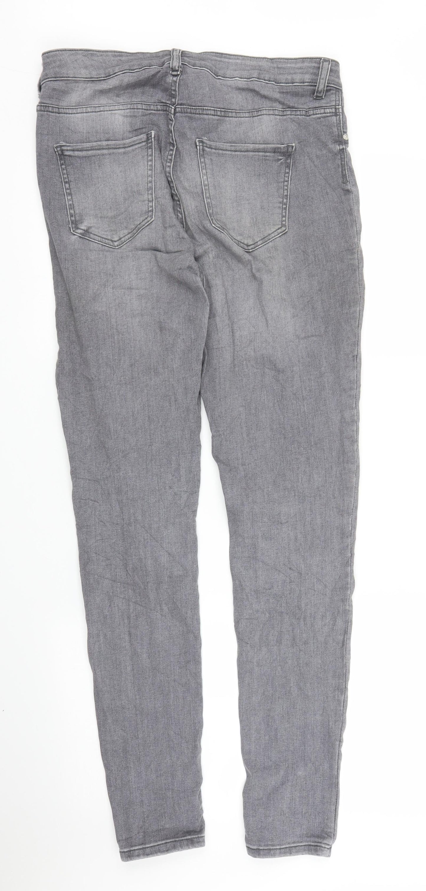 Amisu Womens Grey  Denim Jegging Jeans Size 32 in L29 in