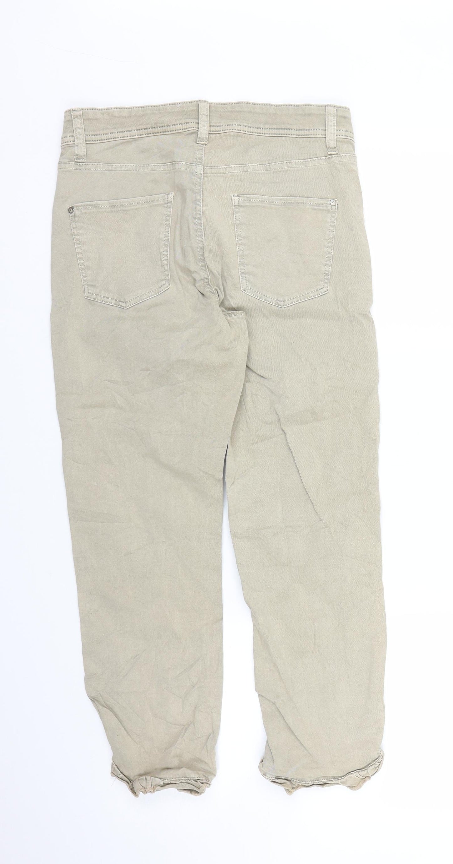 Cambio Womens Beige   Capri Jeans Size 6 L23 in