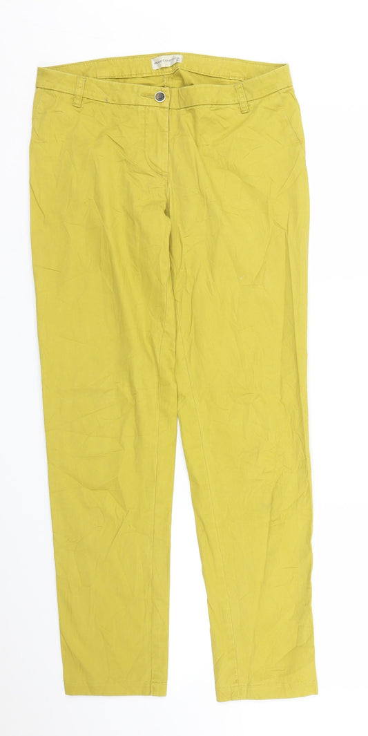 Mudo Collection Womens Yellow   Pedal Pusher Trousers Size XS L28 in