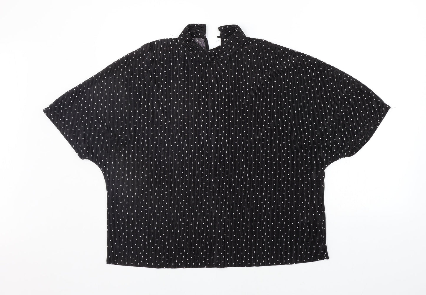 Jaqueline de Young Womens Black Polka Dot  Basic Blouse Size M
