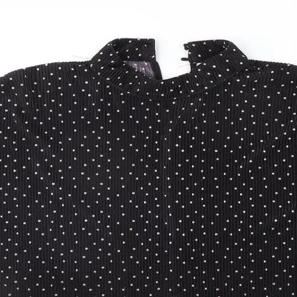 Jaqueline de Young Womens Black Polka Dot  Basic Blouse Size M