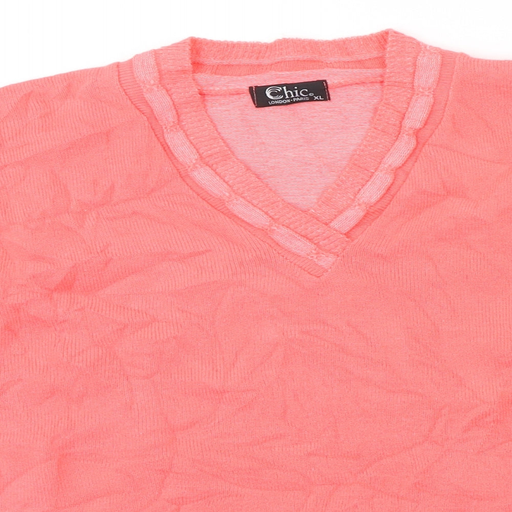 CHIC  Womens Pink   Pullover Jumper Size XL