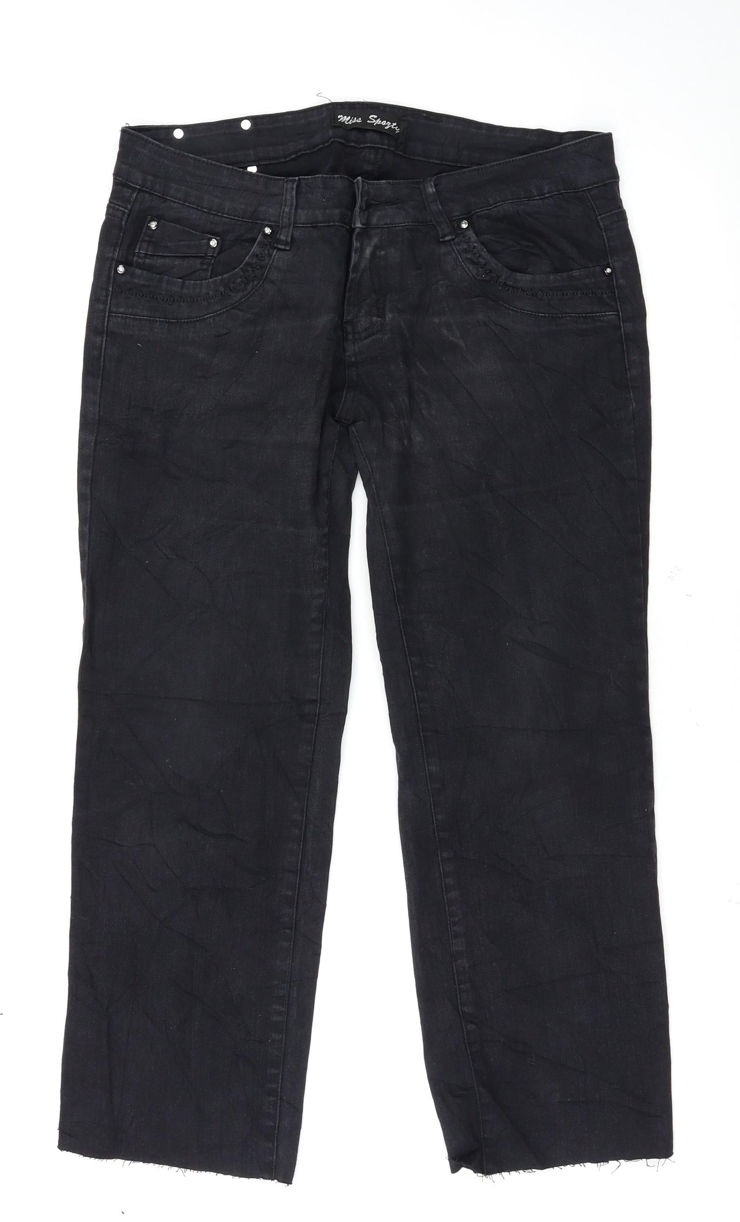 Preworn Womens Black   Straight Jeans Size 2XL L25 in