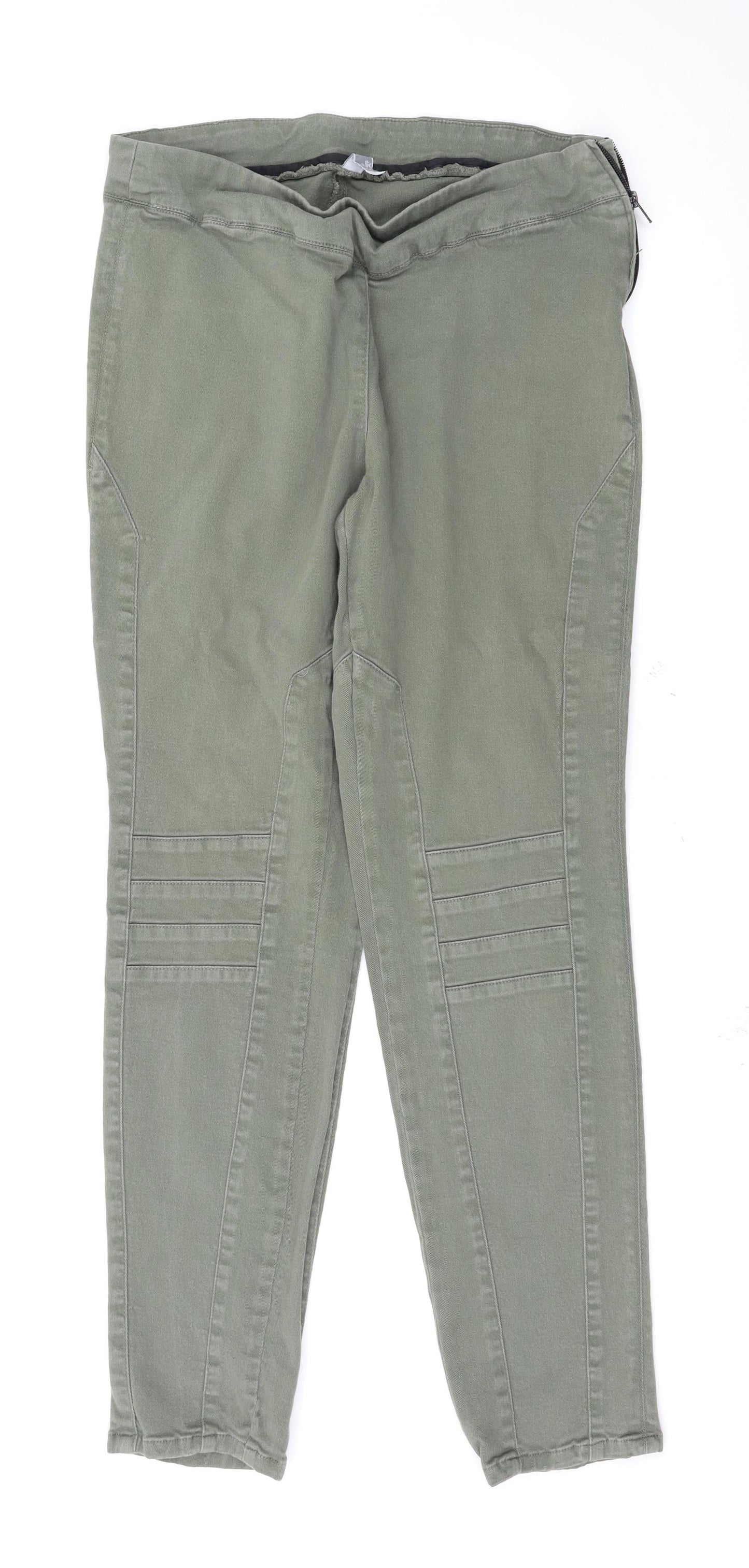 Wallis Womens Green   Skinny Jeans Size 14 L30 in