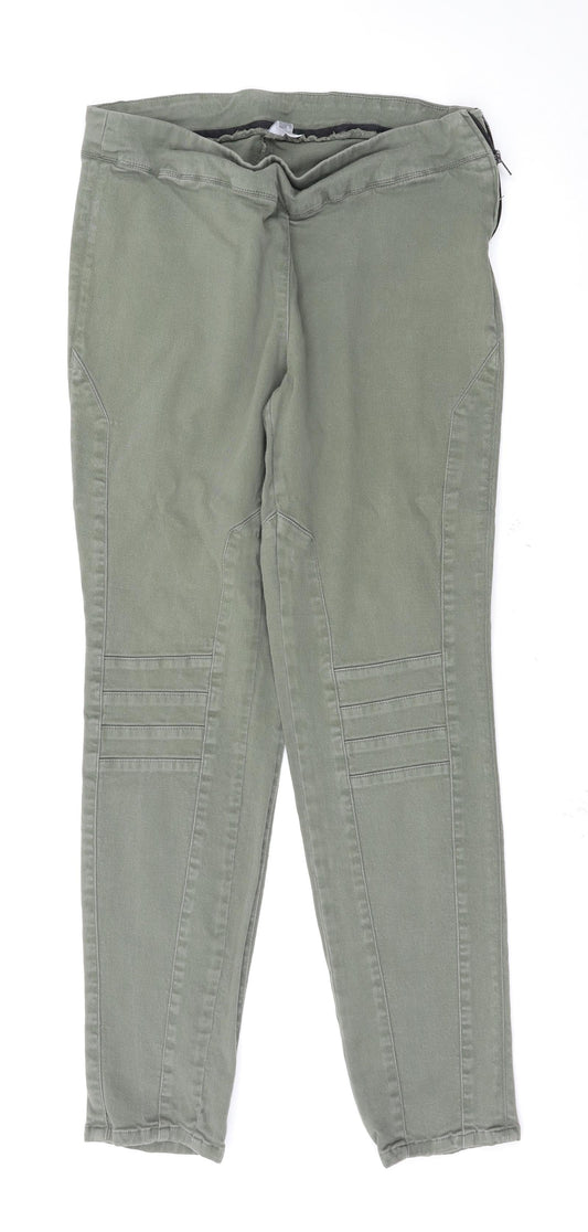 Wallis Womens Green   Skinny Jeans Size 14 L30 in