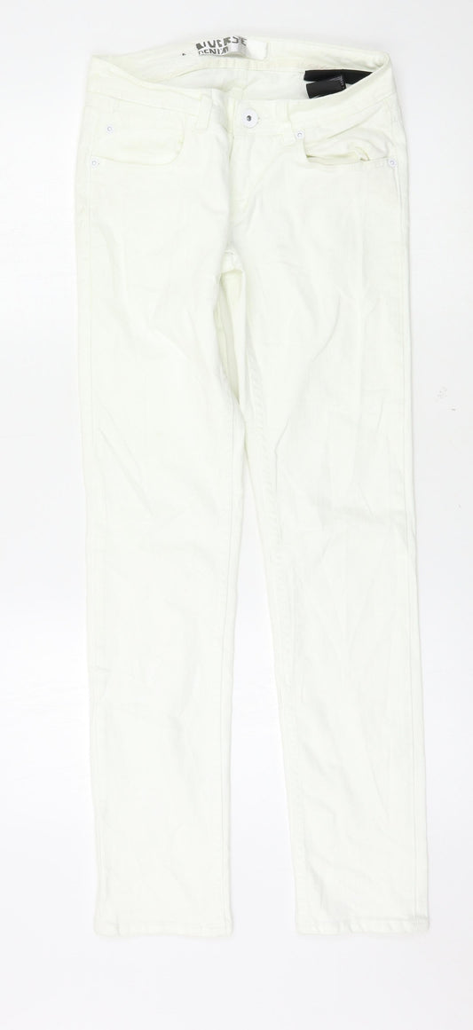 Diverse Womens White   Skinny Jeans Size 26 L30 in