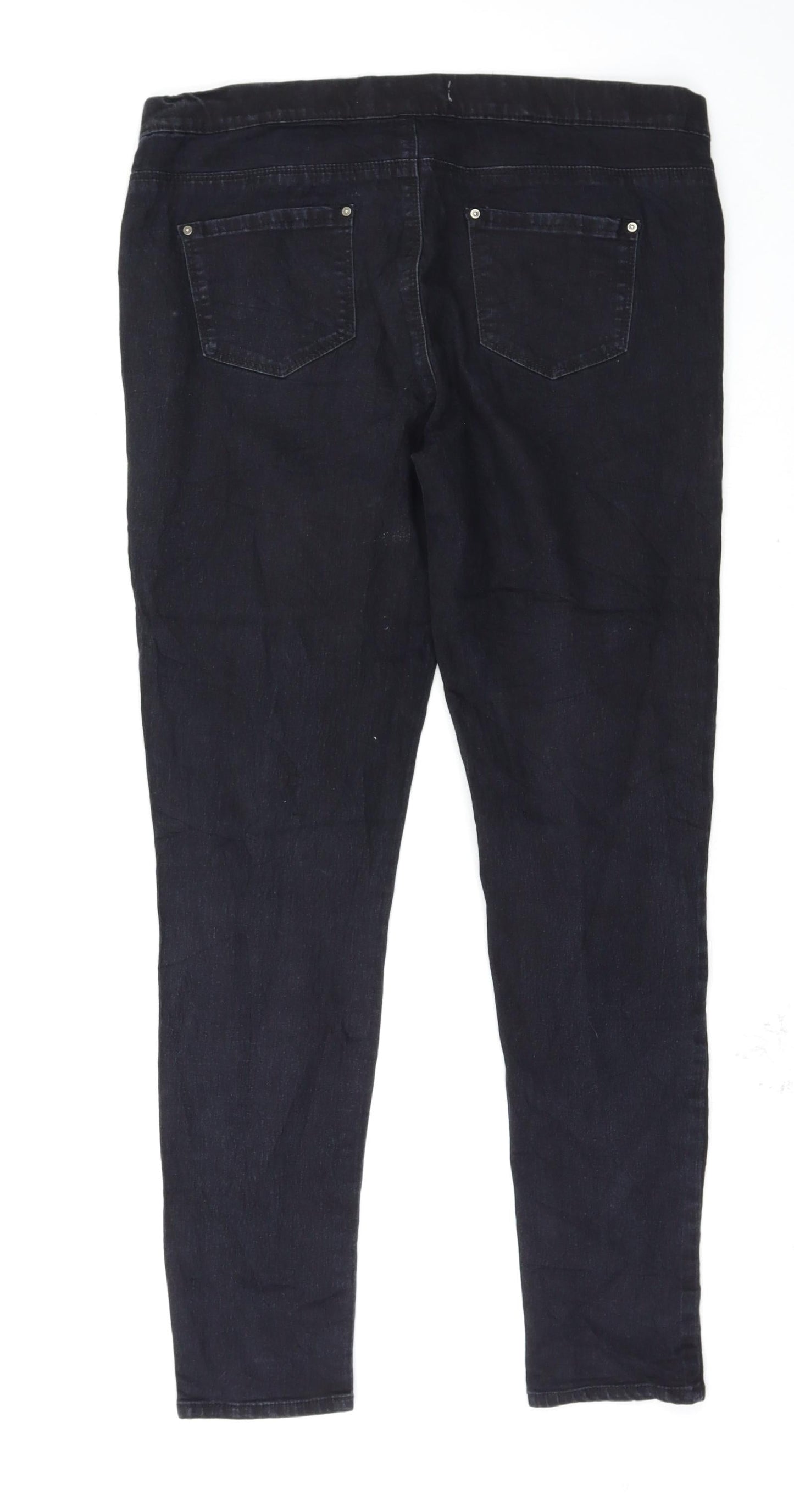 Denim & Co. Womens Black   Jegging Jeans Size 14 L28 in