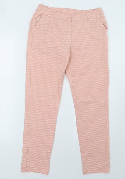 Preworn Womens Pink Polka Dot  Trousers  Size 30 L28 in