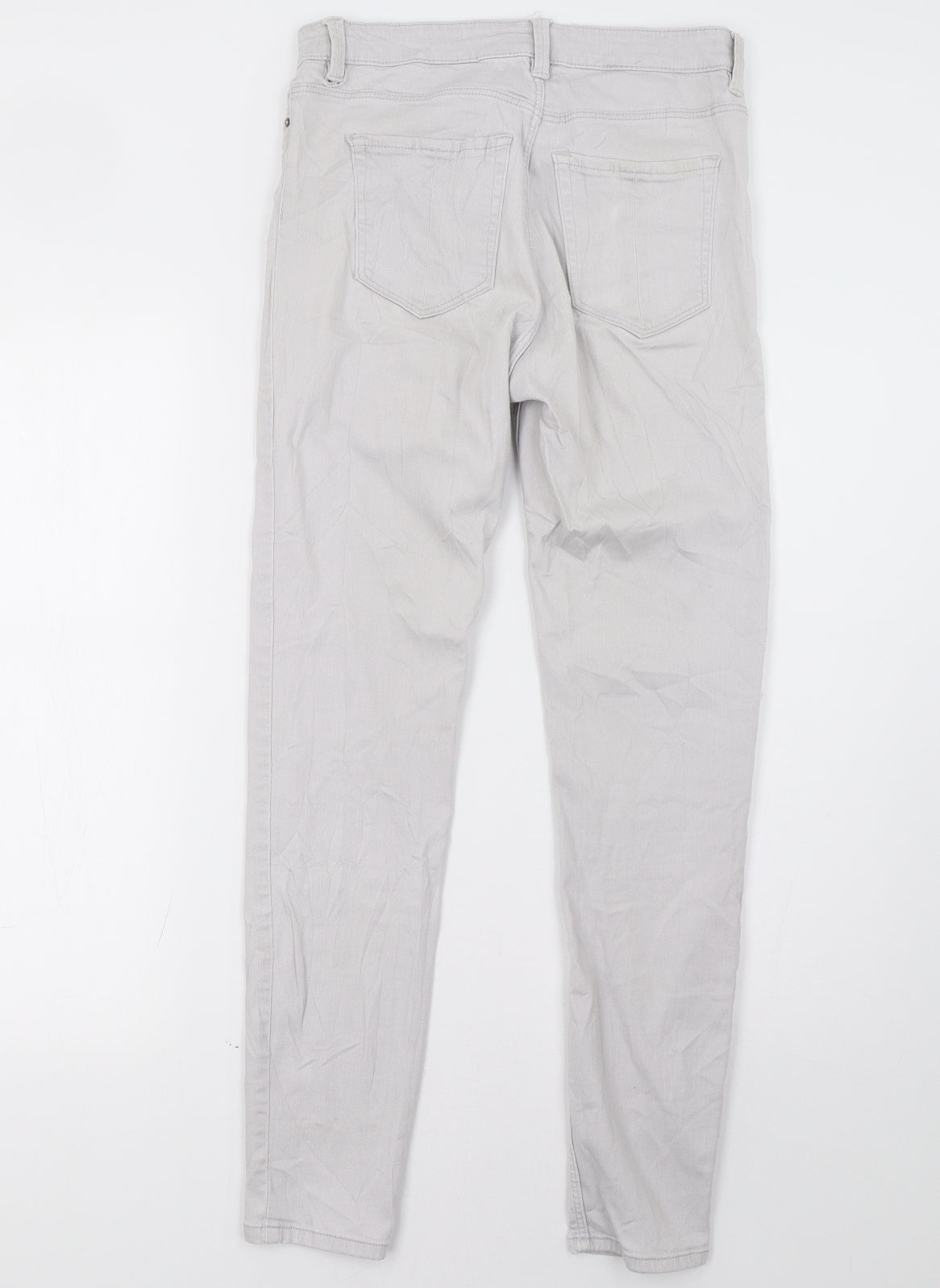 H&M Womens Grey   Skinny Jeans Size 8 L30 in
