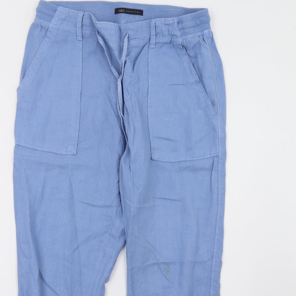 Marks and Spencer Womens Blue   Trousers  Size 10 L28 in
