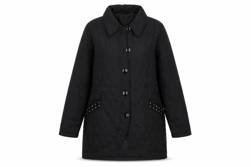 Being Casual Womens Black   Overcoat Coat Size 14