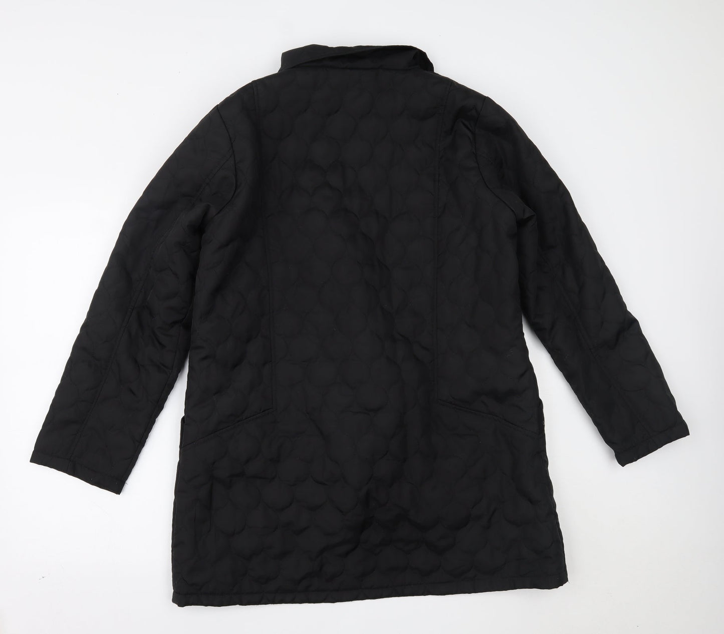 BEING CASUAL Womens Black   Overcoat Coat Size 14