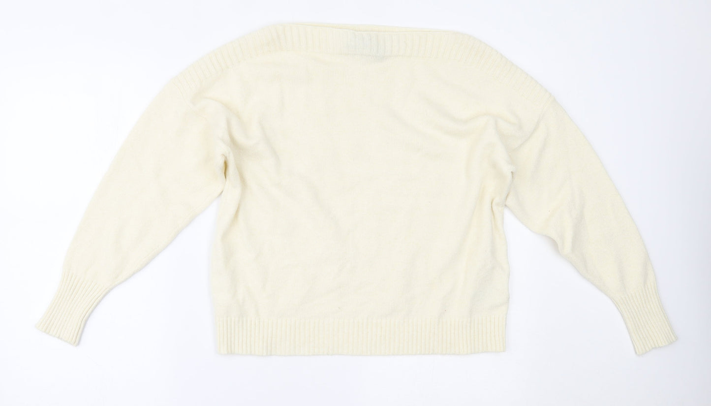 Peppercorn Womens Ivory   Basic Blouse Size M