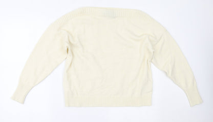 Peppercorn Womens Ivory   Basic Blouse Size M