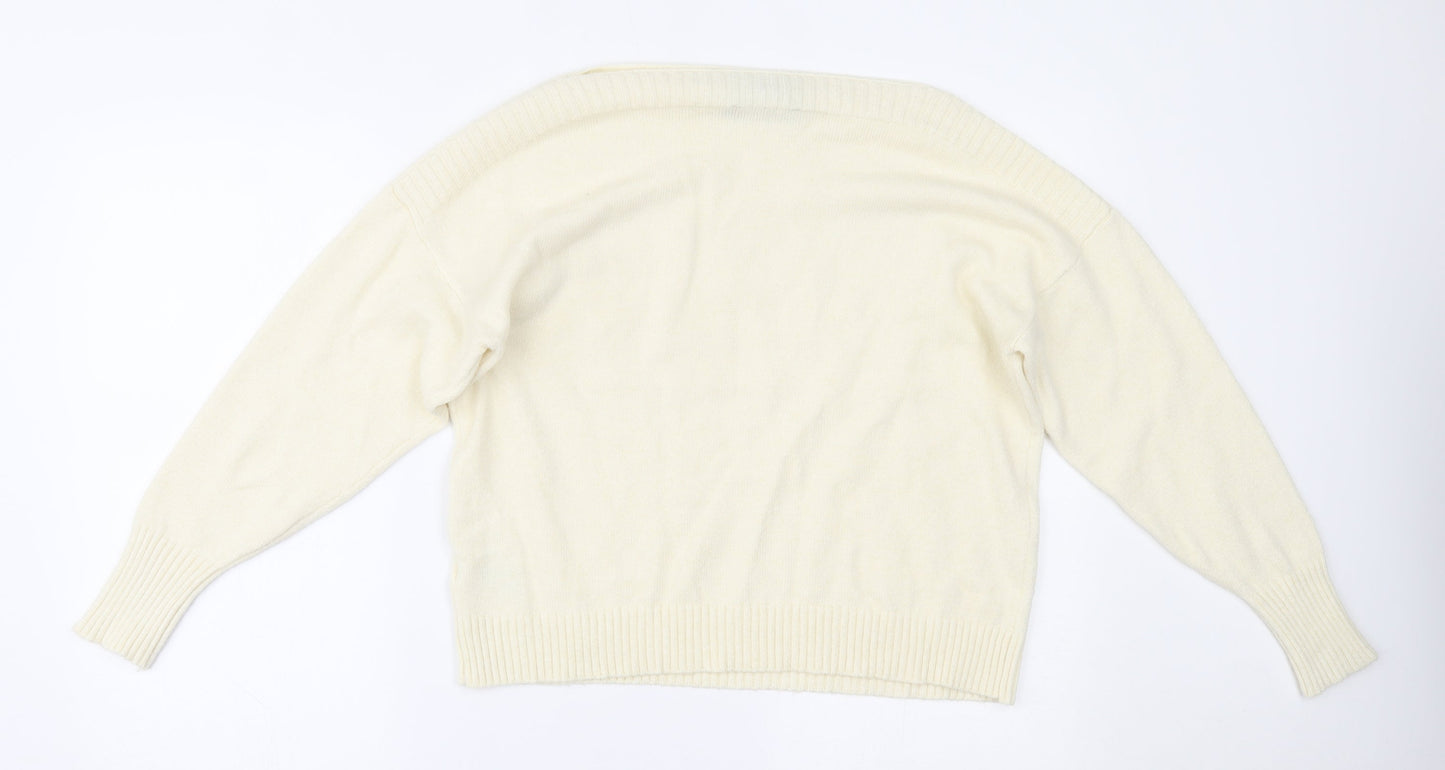 Peppercorn Womens Ivory   Basic Blouse Size M