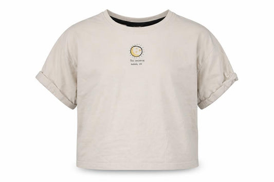 George Girls Beige   Cropped T-Shirt Size 8-9 Years