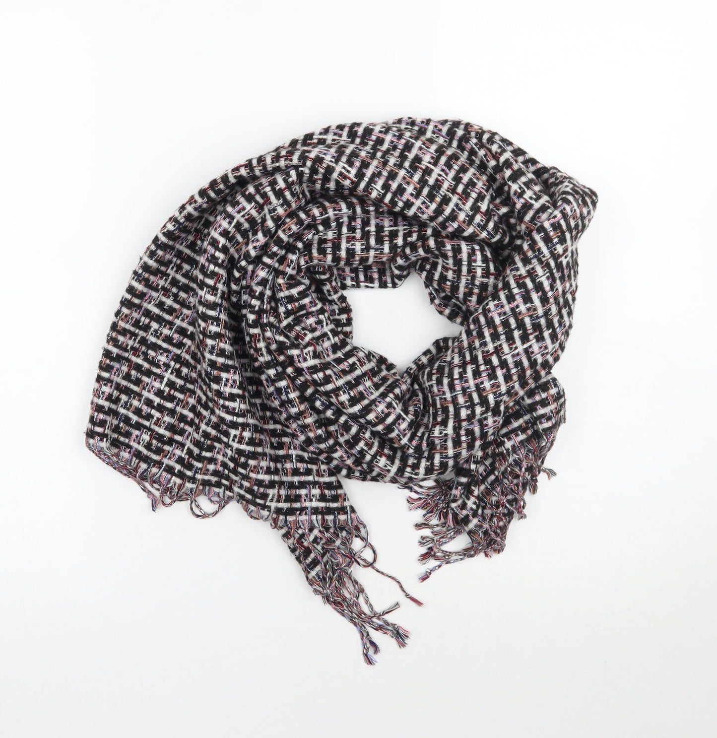 Preworn Womens White Check   Scarf