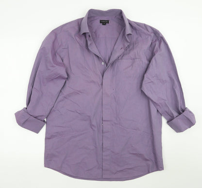 F&F Mens Purple    Button-Up Size M