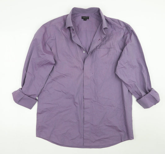 Florence & Fred Mens Purple    Button-Up Size M